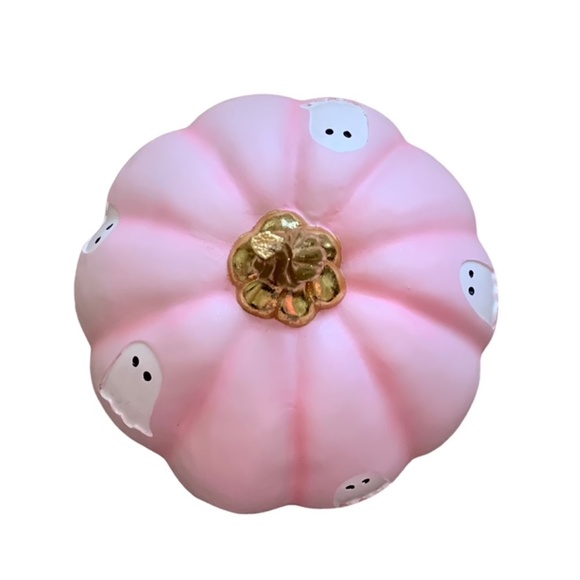 Halloween Shabby Chic Ghosts On Pink Pumpkin